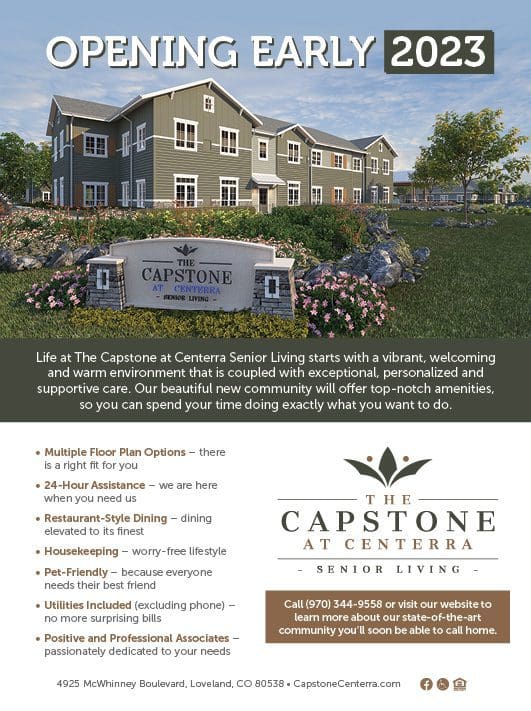 Capstone at Centerra opening ad