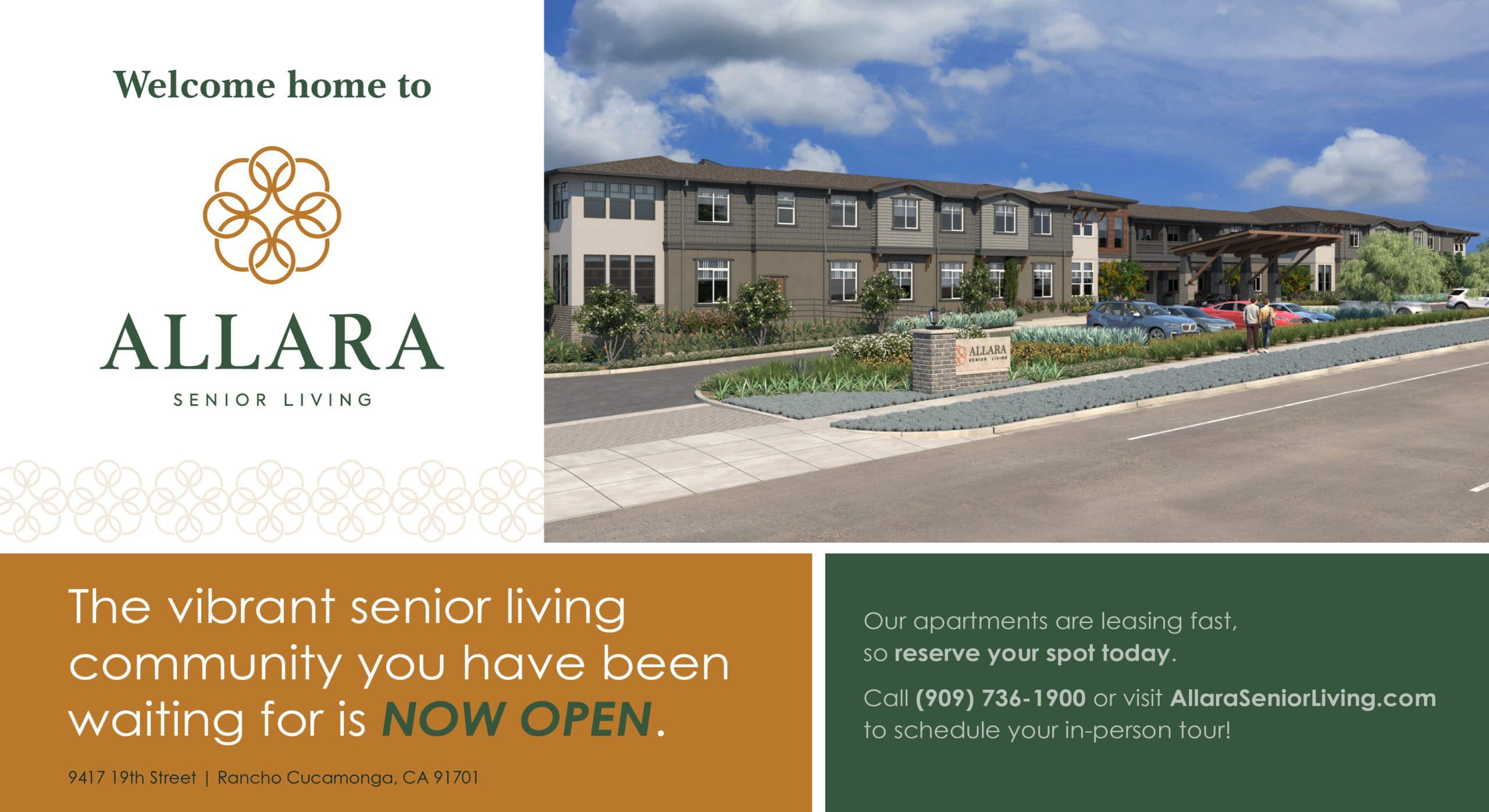 Allara now open postcard