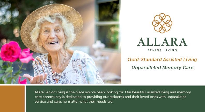 Allara services postcard