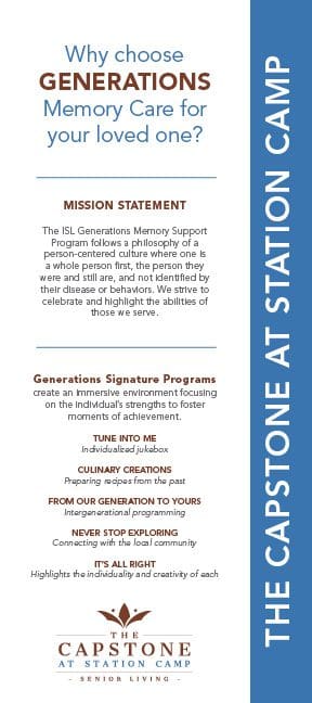Capstone at Station Camp Generations rack card
