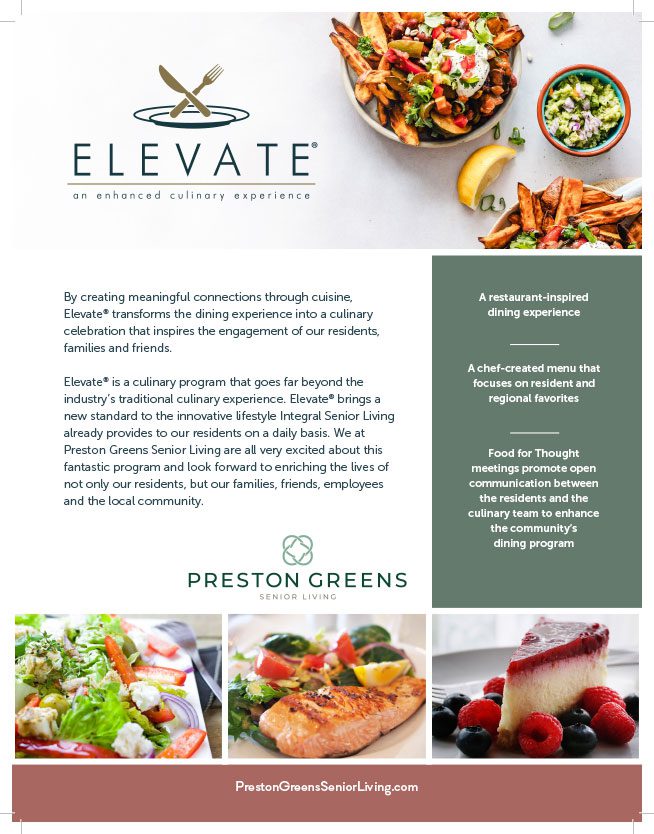 Preston Greens Elevate flyer