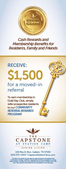 Capstone at Station Camp Gold Key Club invoice stuffer