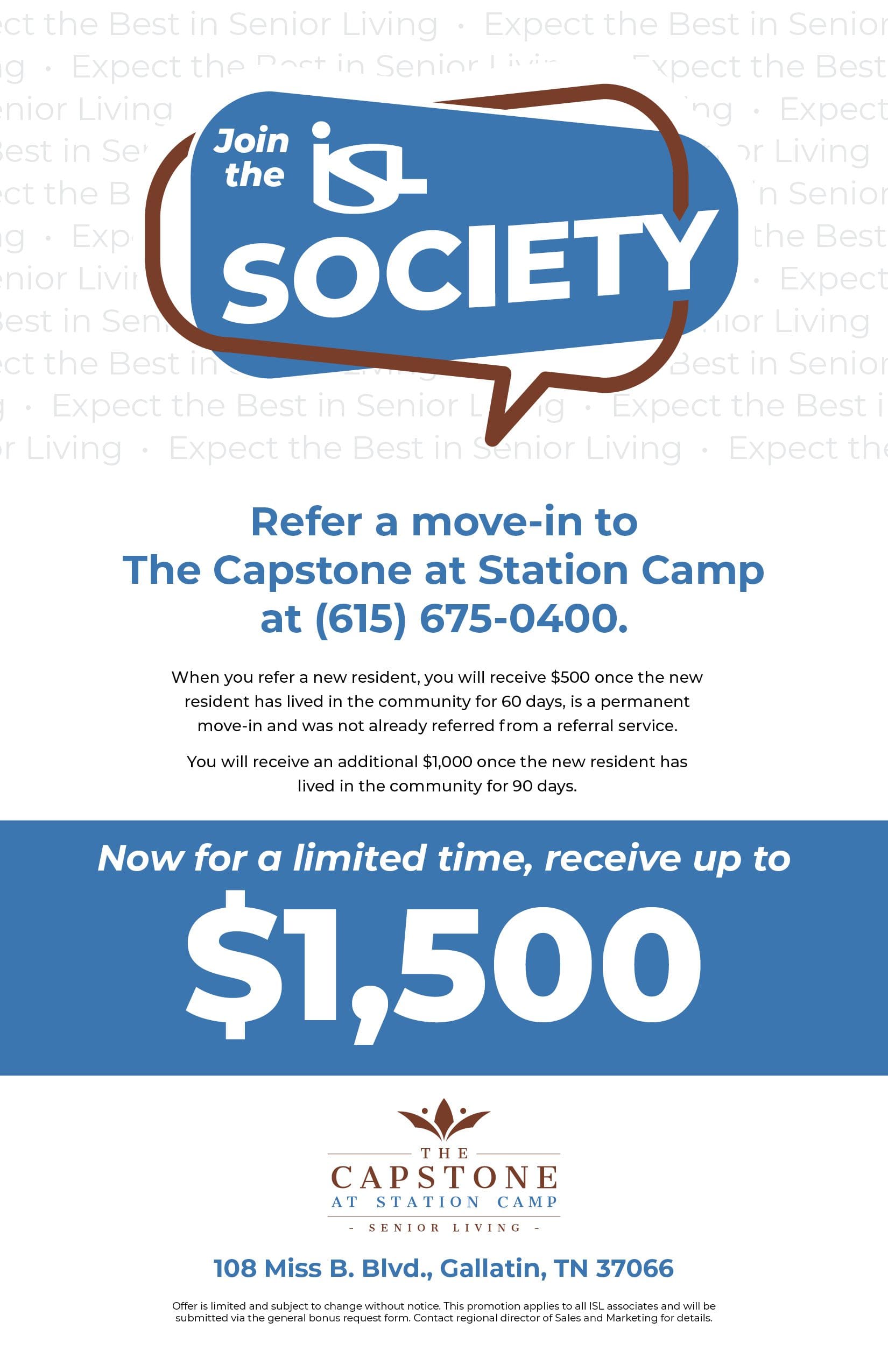 Capstone at Station Camp ISL Society flyer