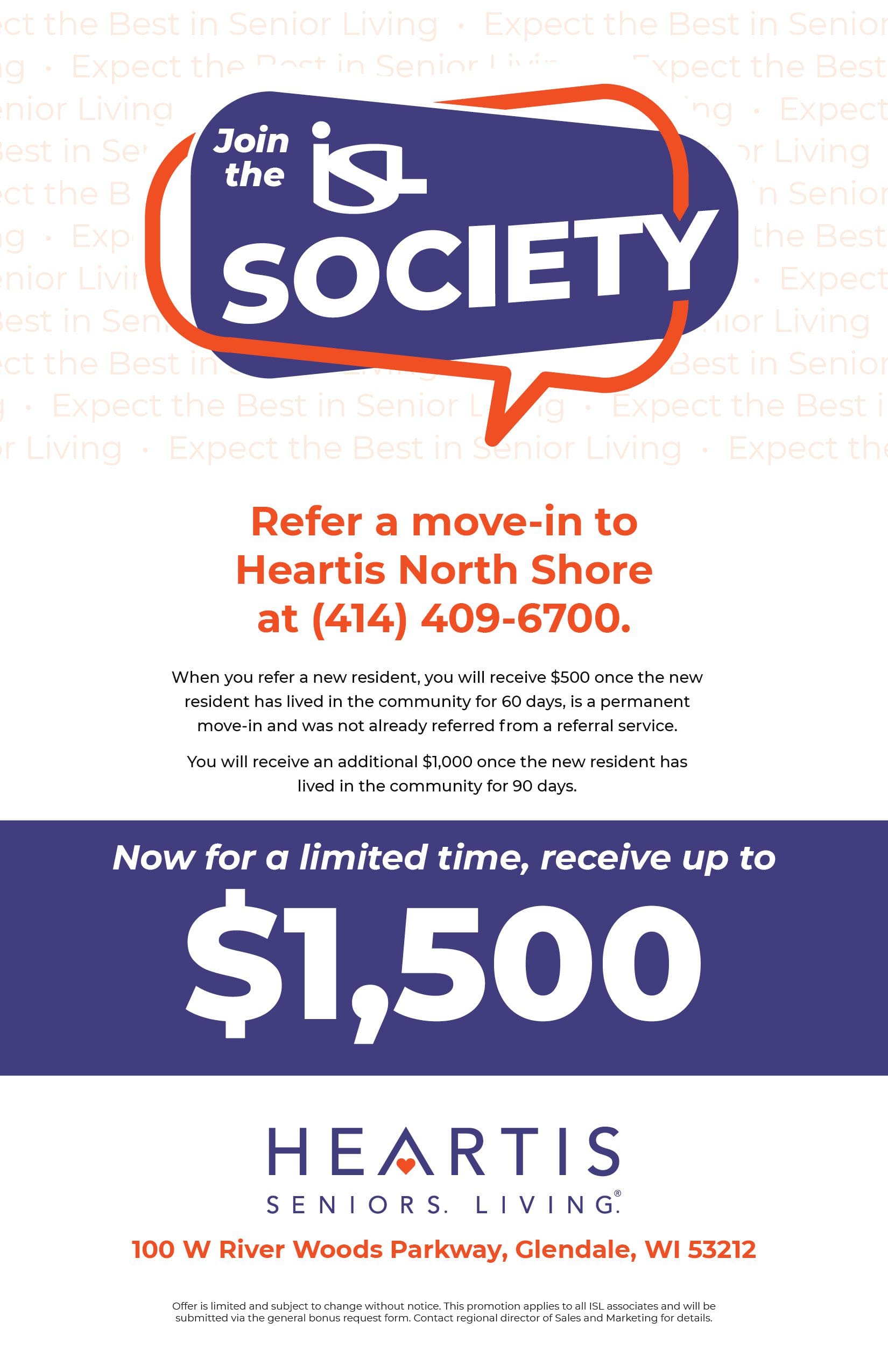 Heartis North Shore ISL Society flyer