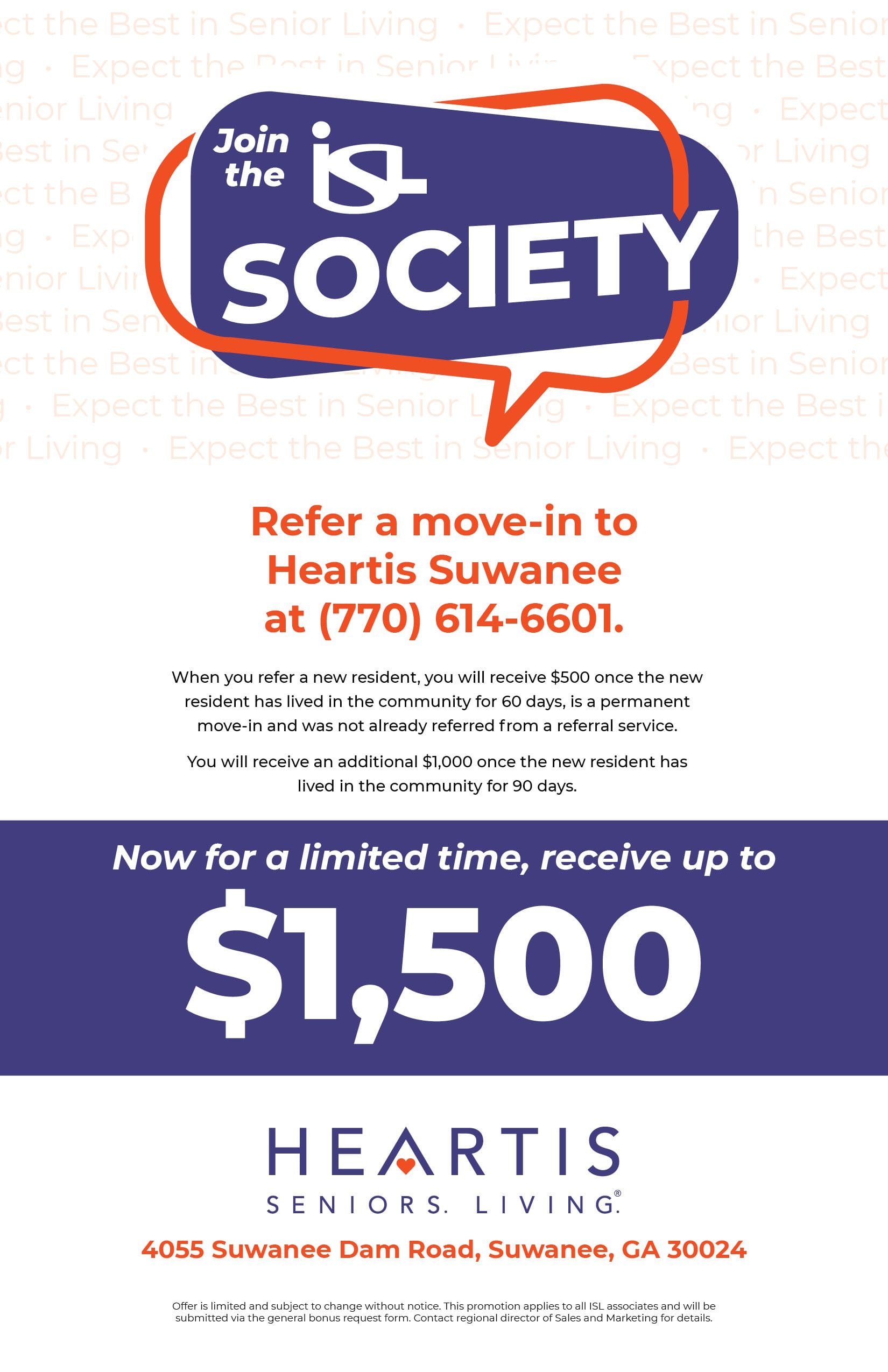 Heartis Suwanee ISL Society flyer