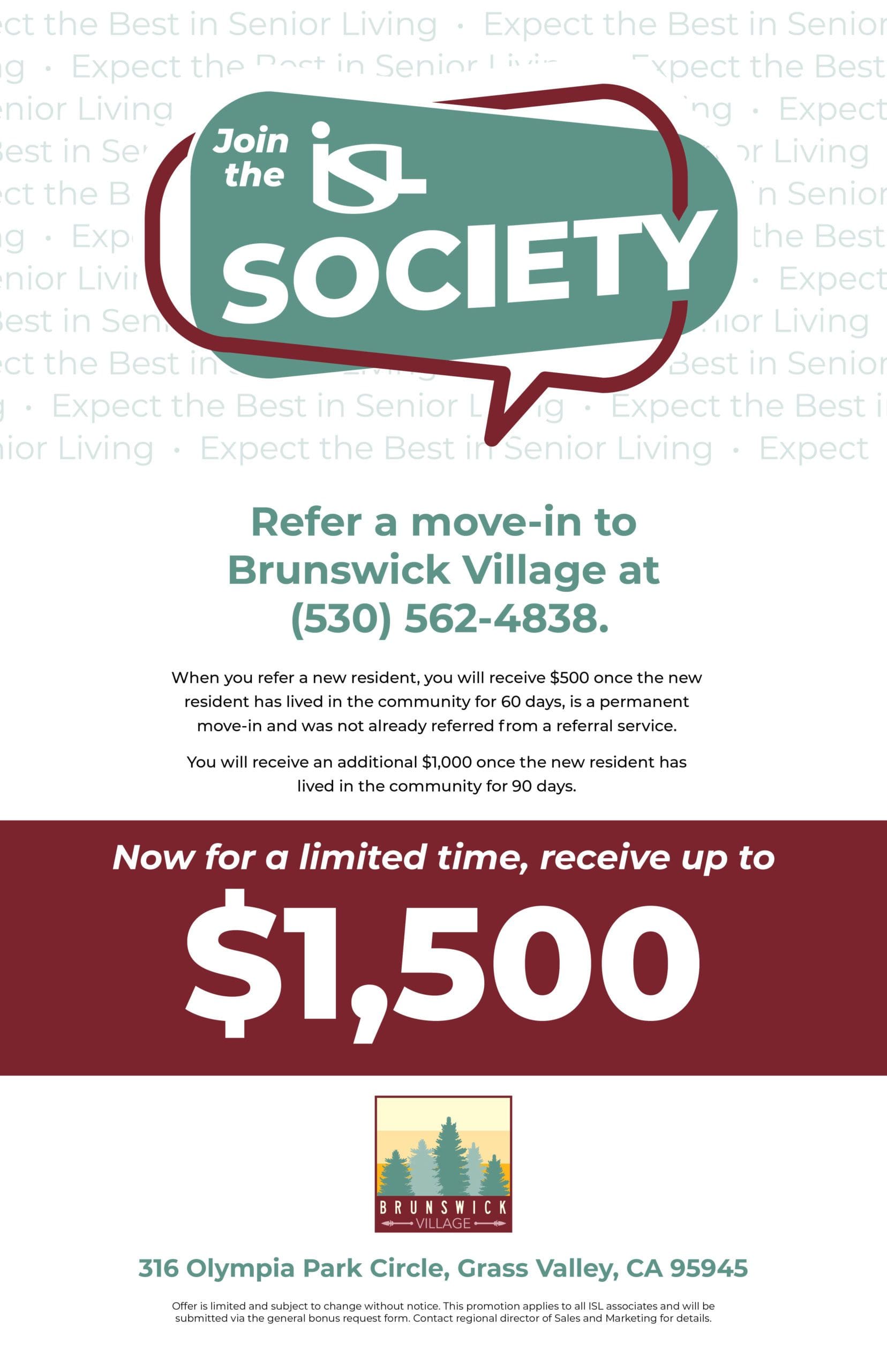 Brunswick Village ISL Society flyer