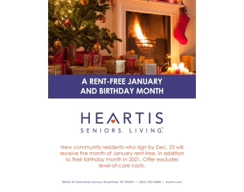 Heartis Brookfield free month flyer