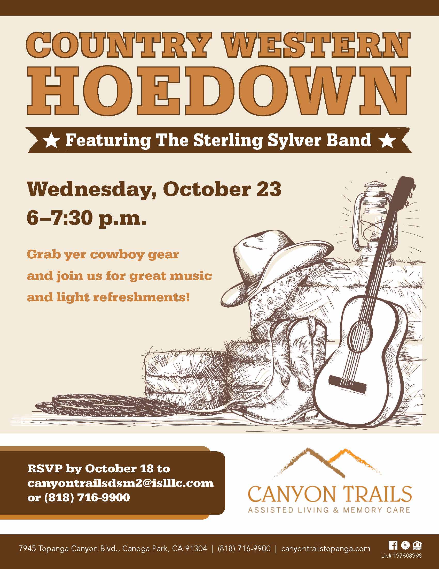 Canyon Trails hoedown event flyer