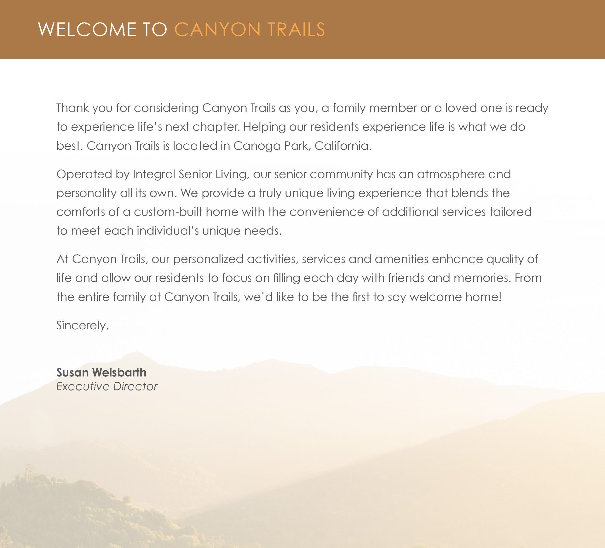Canyon Trails inserts