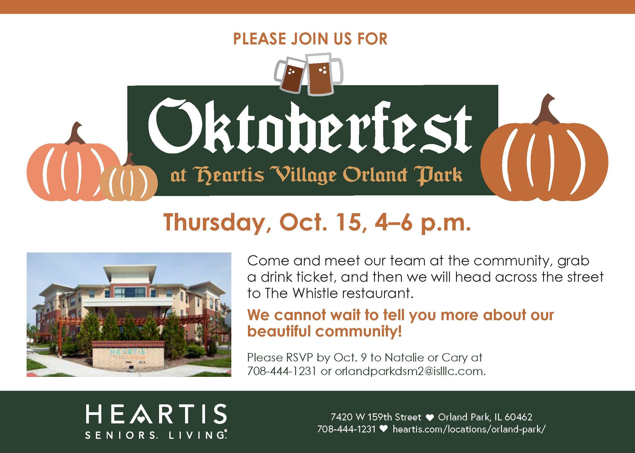 Heartis Orland Park Oktoberfest flyer