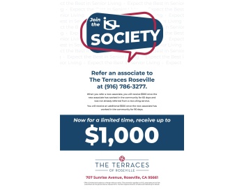 The Terraces of Roseville $1,000 ISL society flyer - associate