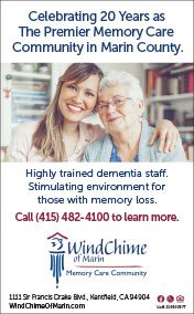 Windchime of Marin 20 years Premier Memory Care ad