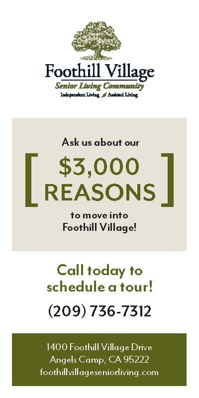 Foothill Village $3,000 reasons ad