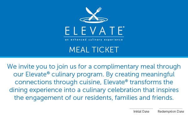 Windsong of Sonoma meal ticket