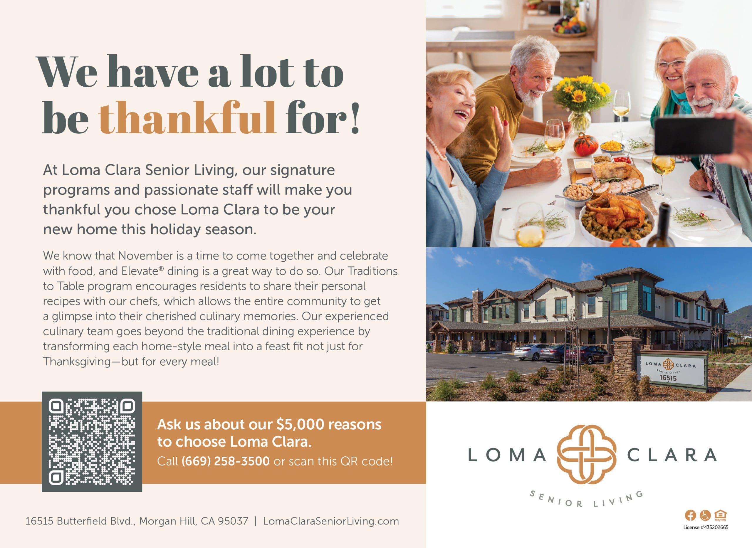 Loma Clara thankful ad smaller