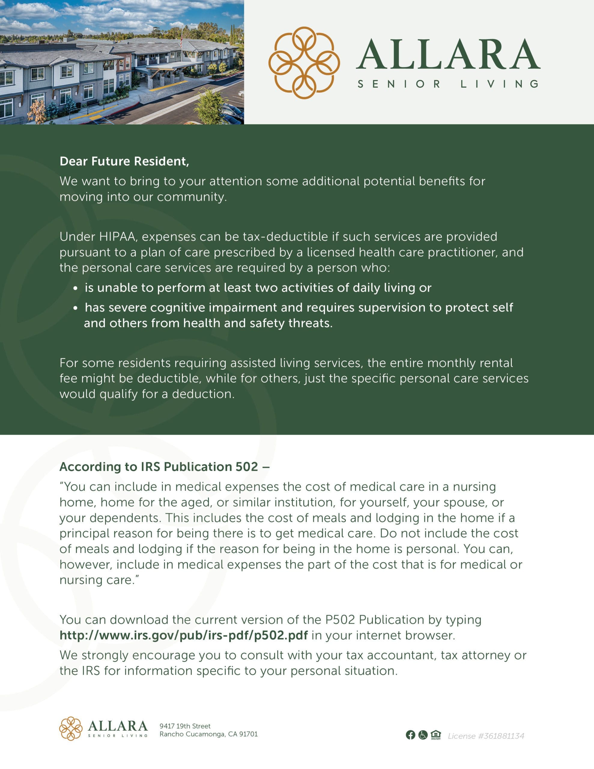 Allara HIPAA flyer