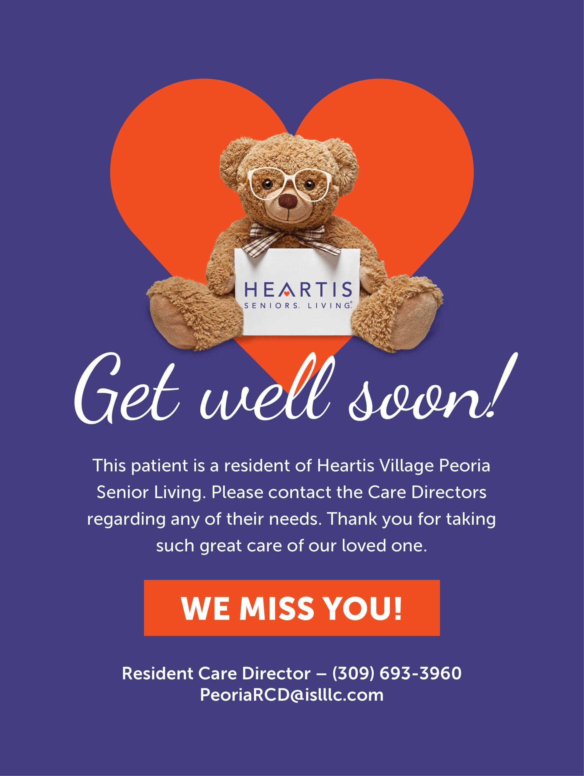 Heartis Peoria get well soon poster