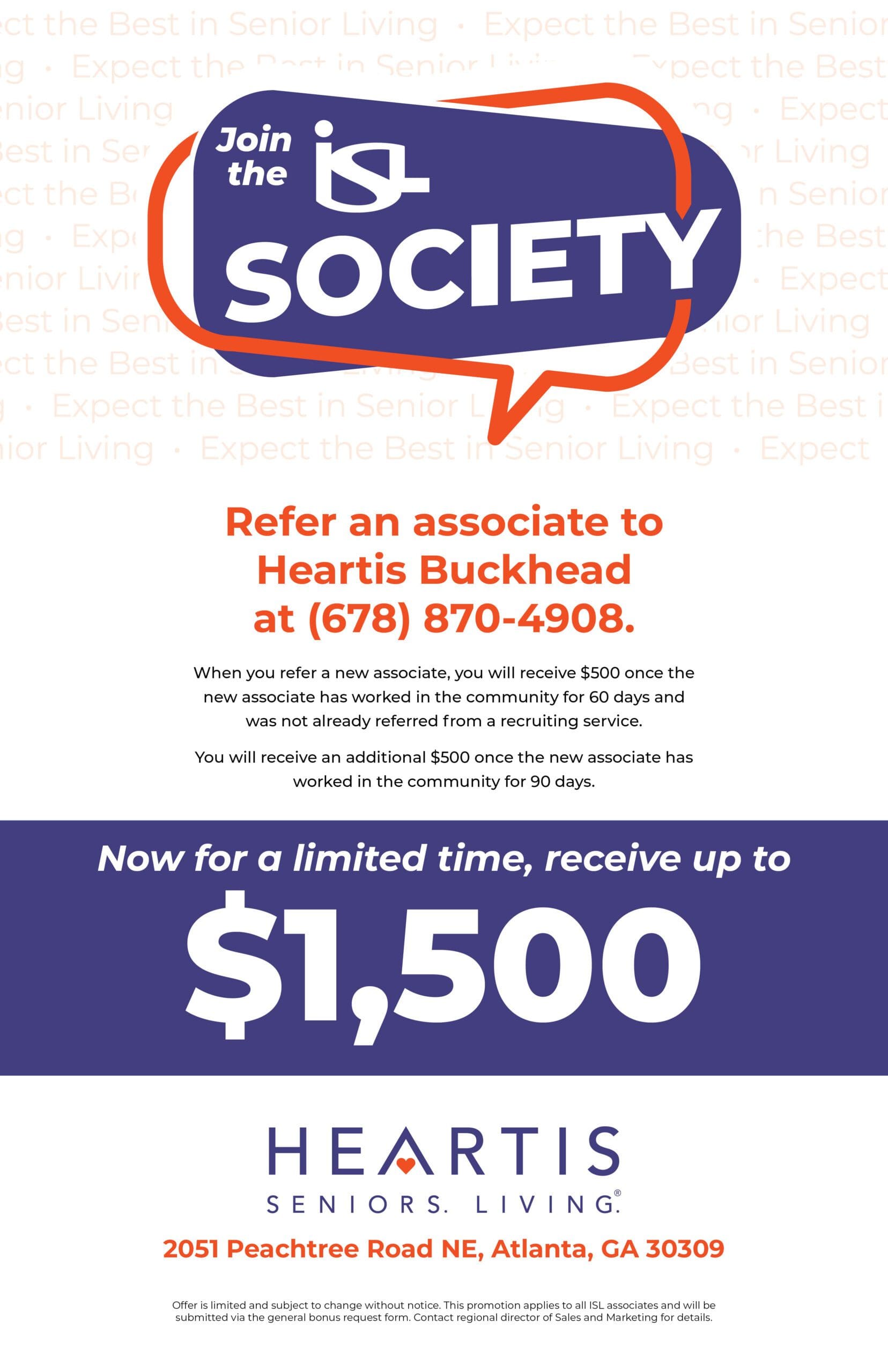 Heartis Buckhead ISL Society poster