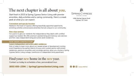 Spring Cypress new year postcard