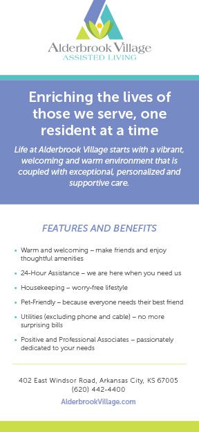 Alderbrook Village marketing rack card