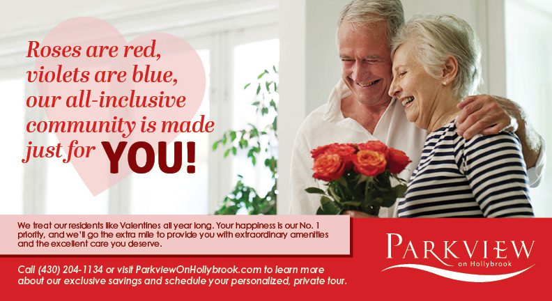 Parkview on Hollybrook Valentine's Day postcard
