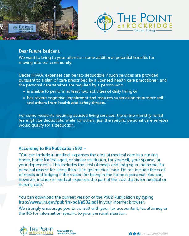 The Point at Rockridge HIPAA flyer