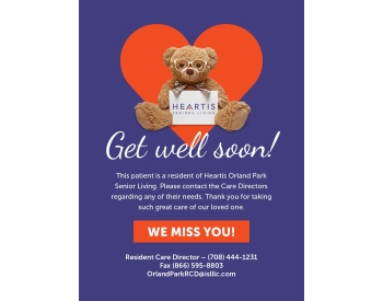 Heartis Orland Park get well soon poster