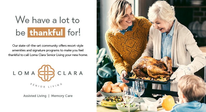 Loma Clara Thanksgiving postcard