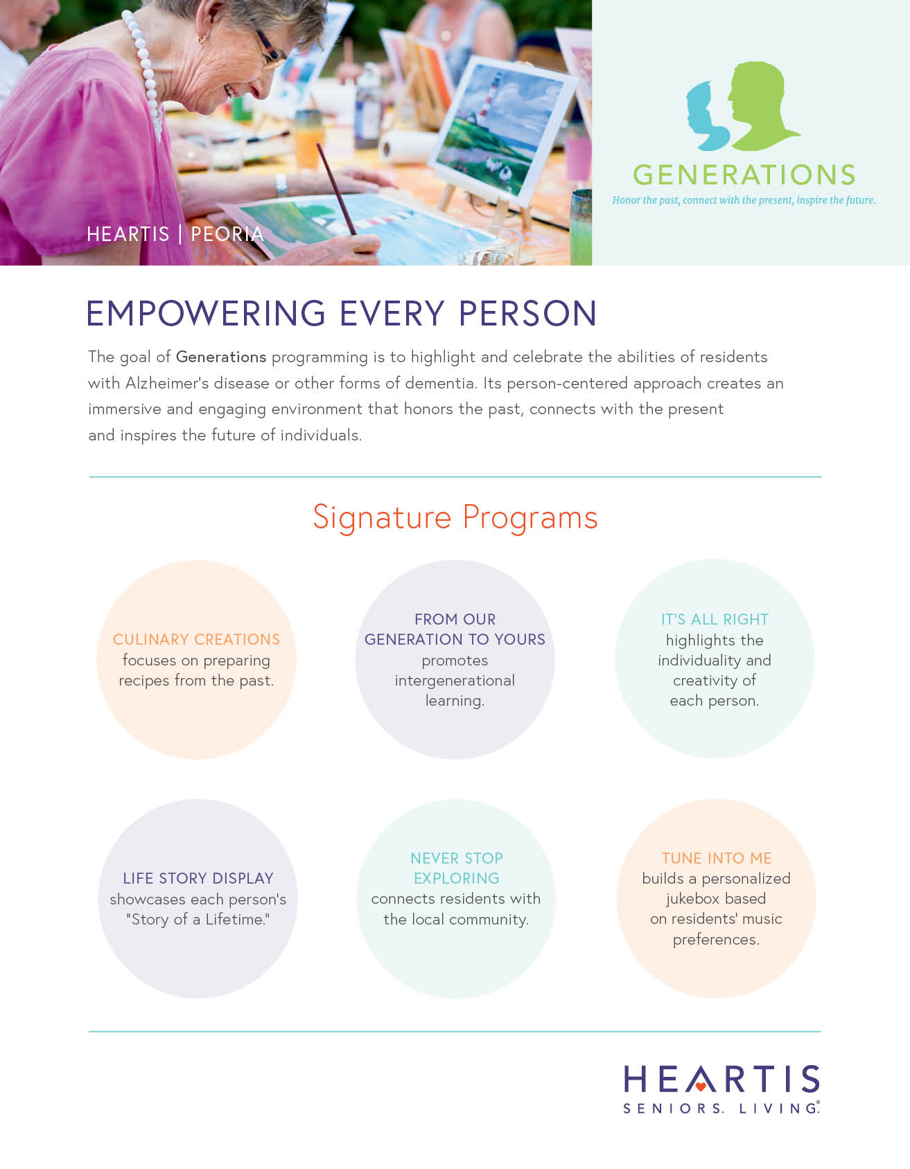Heartis Peoria Generations Insert front